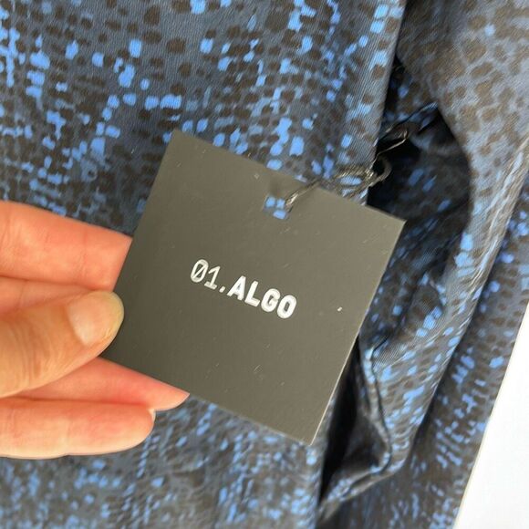 01.Algo Men's Performance Printed Adam Lon Sleeve Drawstring Hoodie NWT Medium - Picture 5 of 7